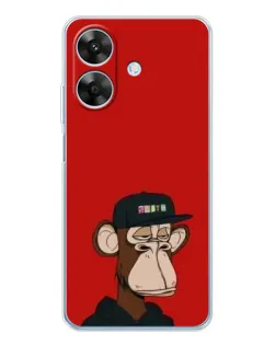 Чохол для Realme Note 60x з картинкою «Bored Ape — червоний фон» Чохол для Realme Note 60x з картинкою «Bored Ape — червоний фон»