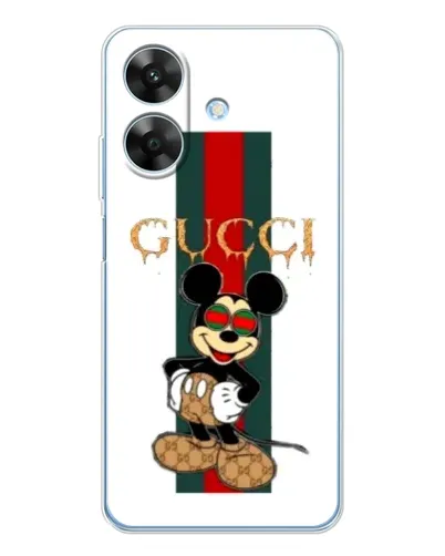 Чохол для Realme Note 60x з картинкою «Міккі Маус Gucci — смуги» Чохол для Realme Note 60x з картинкою «Міккі Маус Gucci — смуги»