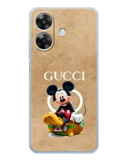 Чохол для Realme Note 60x з картинкою «Міккі Маус Gucci — крафт»