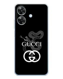Чохол для Realme Note 60x з картинкою «Gucci — срібна змія»