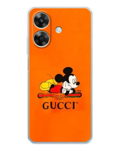 Чохол для Realme Note 60x з картинкою «Міккі Маус Gucci — помаранч» Чохол для Realme Note 60x з картинкою «Міккі Маус Gucci — помаранч»