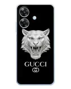 Чохол для Realme Note 60x з картинкою «Gucci — срібний лев»
