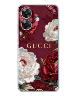 Чохол для Realme Note 60x з картинкою «Gucci — бордові троянди»