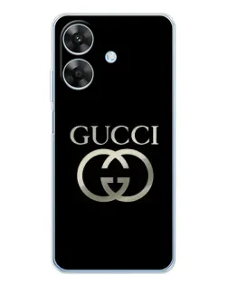 Чохол для Realme Note 60x з картинкою «Gucci — золото на чорному»