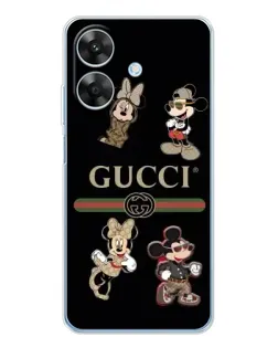 Чохол для Realme Note 60x з картинкою «Gucci — герої Disney та монограма»
