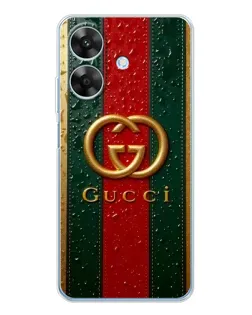 Чохол для Realme Note 60x з картинкою «Gucci — фірмова смуга та золото»