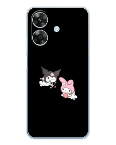 Чехол для Realme Note 60x с картинкой «My Melody и Kuromi» Чехол для Realme Note 60x с картинкой «My Melody и Kuromi»