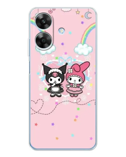 Чехол для Realme Note 60x с картинкой «My Melody и Kuromi» Чехол для Realme Note 60x с картинкой «My Melody и Kuromi»