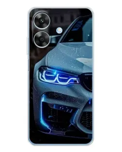 Чохол для Realme Note 60x з картинкою «Погляд BMW з синіми фарами»