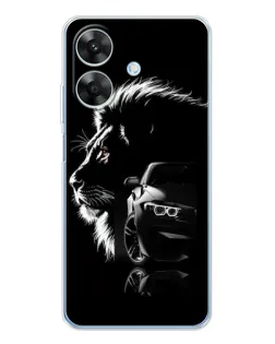Чохол для Realme Note 60x з картинкою «BMW та лев»