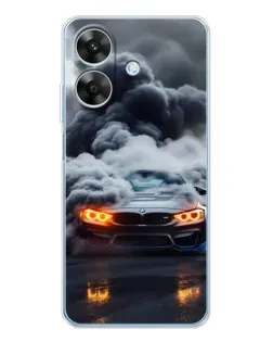 Чохол для Realme Note 60x з картинкою «BMW у диму»