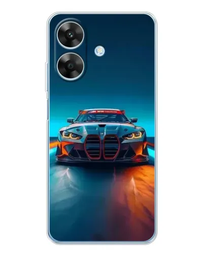 Чехол для Realme Note 60x с картинкой «BMW — огни неона» Чехол для Realme Note 60x с картинкой «BMW — огни неона»