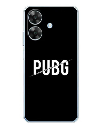 Чохол для Realme Note 60x з картинкою «PUBG — білий логотип»