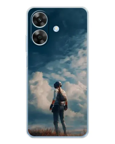 Чохол для Realme Note 60x з картинкою «Герой PUBG на скелі»
