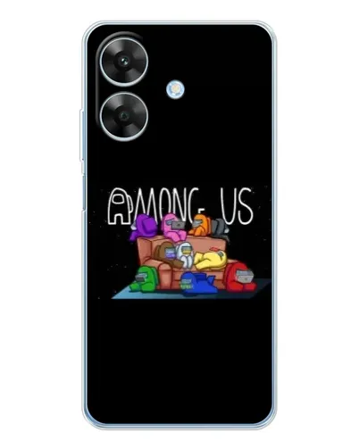 Чехол для Realme Note 60x с картинкой «Логотип Among Us»
