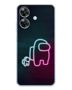 Чехол для Realme Note 60x с картинкой «Among Us неон-арт» Чехол для Realme Note 60x с картинкой «Among Us неон-арт»
