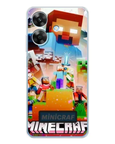 Чохол для Realme Note 60x з картинкою «Minecraft герої гри»