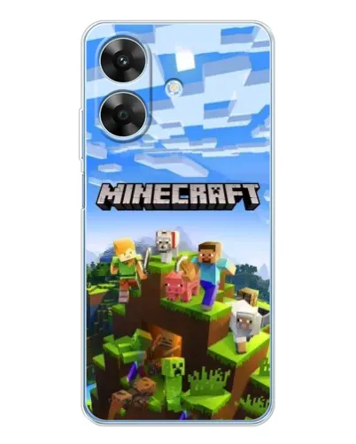 Чохол для Realme Note 60x з картинкою «Minecraft класичний світ»