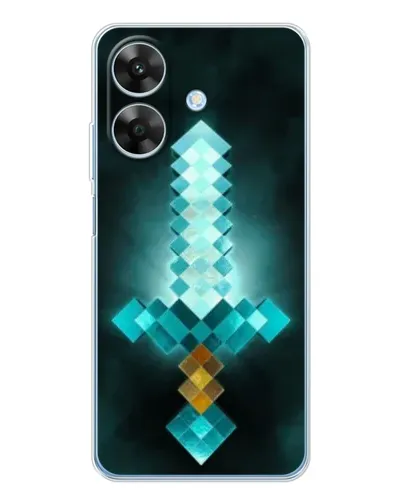 Чохол для Realme Note 60x з картинкою «Алмазний меч неон»
