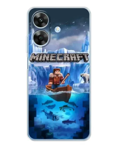 Чохол для Realme Note 60x з картинкою «Minecraft льодянийсвіт»