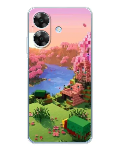 Чохол для Realme Note 60x з картинкою «Рожеве дерево Minecraft»