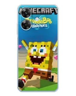 Чохол для Realme Note 60x з картинкою «Губка Боб Minecraft»