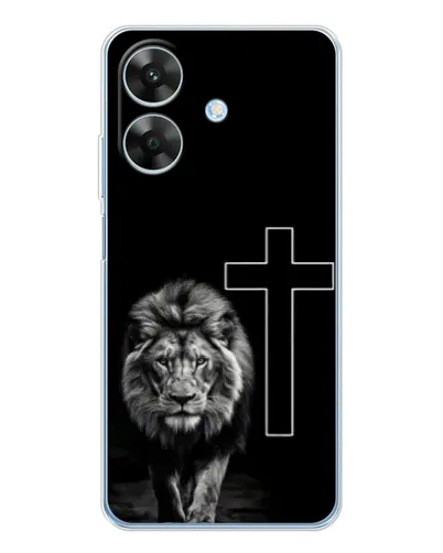 Чохол для Realme Note 60x з картинкою «Лев та Хрест» Чохол для Realme Note 60x з картинкою «Лев та Хрест»