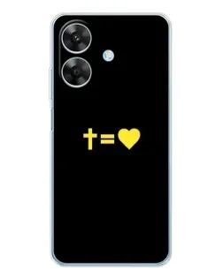 Чохол для Realme Note 60x з картинкою «Серце та Хрест»