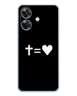Чохол для Realme Note 60x з картинкою «Хрест та Серце»