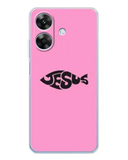 Чохол для Realme Note 60x з картинкою «Рожевий символ Jesus»