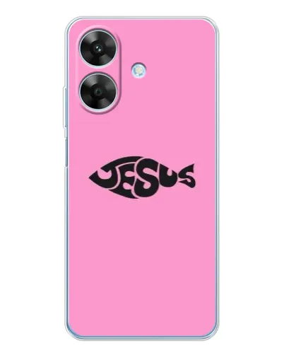 Чохол для Realme Note 60x з картинкою «Рожевий символ Jesus» Чохол для Realme Note 60x з картинкою «Рожевий символ Jesus»