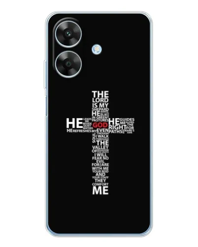 Чехол для Realme Note 60x с картинкой «Текстовый крест» Чехол для Realme Note 60x с картинкой «Текстовый крест»