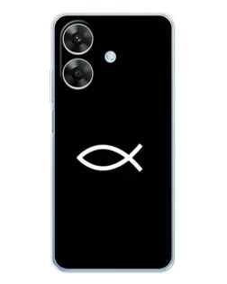 Чехол для Realme Note 60x с картинкой «Символ рыбы Jesus»