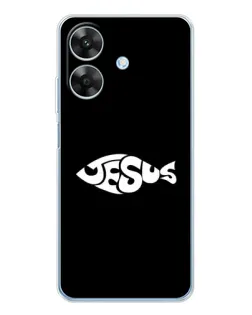 Чехол для Realme Note 60x с картинкой «Рыба Jesus»