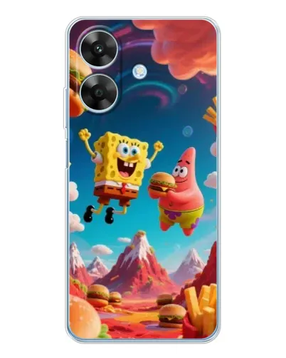 Чехол для Realme Note 60x с картинкой «Космический фастфуд»