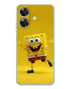 Чехол для Realme Note 60x с картинкой «Позитивный Губка Боб»