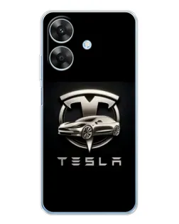 Чохол для Realme Note 60x з картинкою «Tesla — срібне авто» Чохол для Realme Note 60x з картинкою «Tesla — срібне авто»