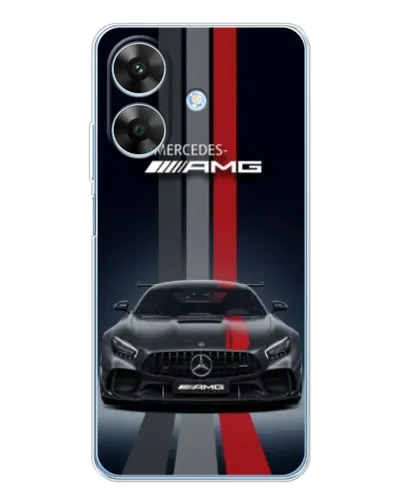 Чехол для Realme Note 60x с картинкой «Mercedes — белый карбон»