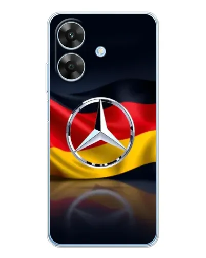 Чехол для Realme Note 60x с картинкой «Mercedes — флаг Германии»