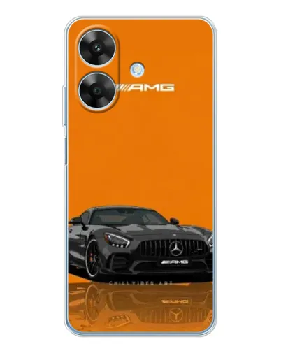 Чехол для Realme Note 60x с картинкой «Оранжевый Mercedes AMG»