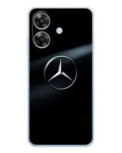 Чехол для Realme Note 60x с картинкой «Mercedes на металле»