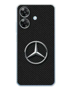 Чехол для Realme Note 60x с картинкой «Карбоновый Mercedes стиль»