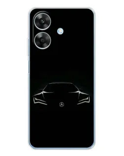 Чехол для Realme Note 60x с картинкой «Mercedes — силуэт авто»