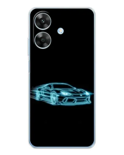 Чехол для Realme Note 60x с картинкой «Неоновый контур Lamborghini» Чехол для Realme Note 60x с картинкой «Неоновый контур Lamborghini»