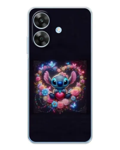 Чохол для Realme Note 60x з картинкою «Stitch у квітах» Чохол для Realme Note 60x з картинкою «Stitch у квітах»