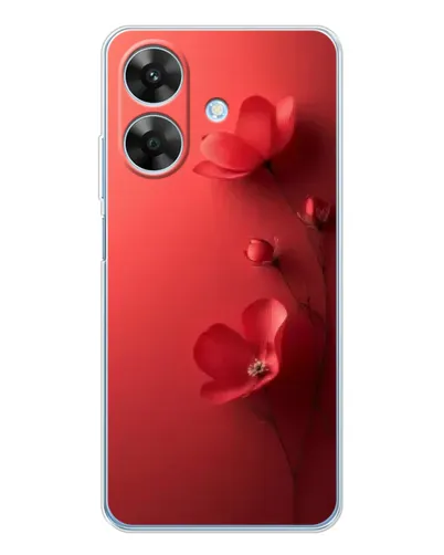 Чехол для Realme Note 60x с картинкой «Маковые соцветия»