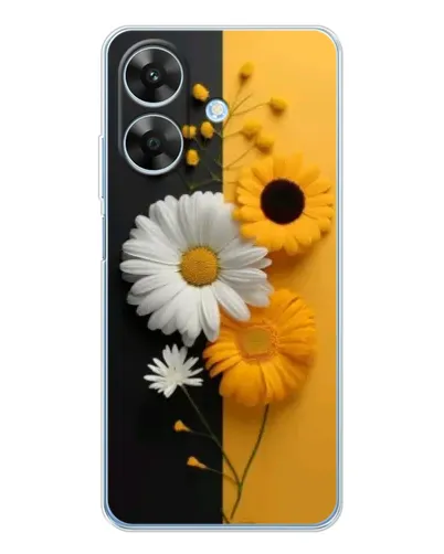 Чехол для Realme Note 60x с картинкой «Подсолнух и ромашка»