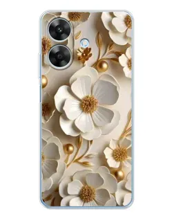 Чехол для Realme Note 60x с картинкой «Белие бумажние цвети» Чехол для Realme Note 60x с картинкой «Белие бумажние цвети»