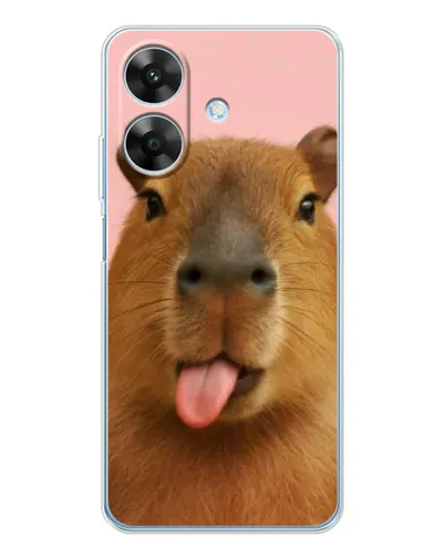 Чохол для Realme Note 60x з картинкою «Капібара з язиком»