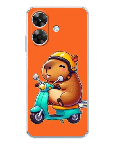 Чохол для Realme Note 60x з картинкою «Капібара на скутері»